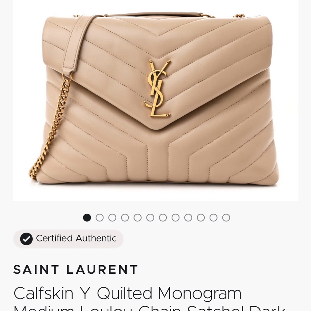 YSL Tan LouLou Medium Purse